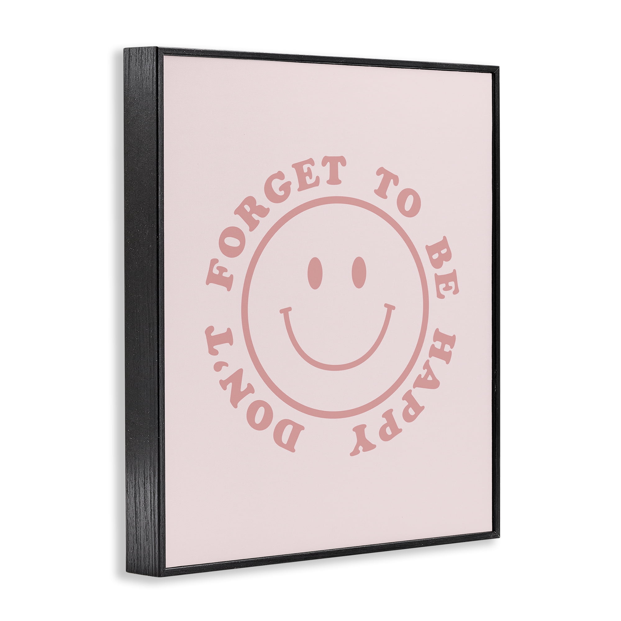 Stupell Industries Don't Forget Be Happy Typography Painting Black Framed Art Print Wall Art, 24 x 30