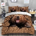 thumbnail image 3 of Juego de cama estampado Bear Crack Art All Over, 3 of 3