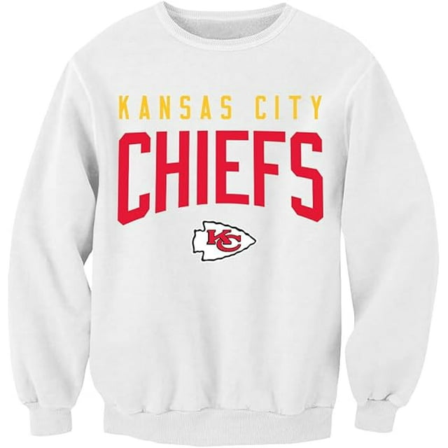 NFL Kansas City Chiefs Rouge Chiefs Blanc Grand Molleton à Col Rond