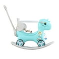 thumbnail image 5 of Kids Bikes Rocking Horse for Toddlers, Balance Bike Ride On Toys with Push Handle, Backrest and Balance Board for Baby Girl and Boy, Unicorn Kids Riding Birthday (Blue),Kids Riding Toys, 5 of 7