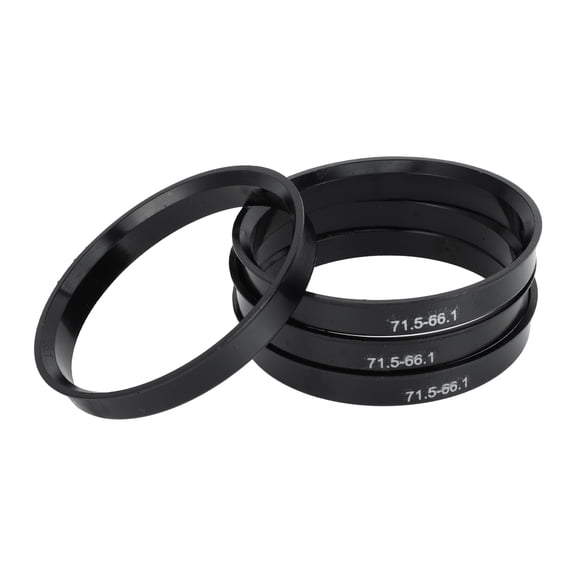 Unique Bargains Hub Centric Rings, 66.1mm ID 71.5mm OD  Car Wheel Hubrings ABS Plastic Black, 4pcs