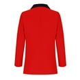 thumbnail image 6 of Dgankt Blazers for Women Contrasting Long Sleeved Double Pocket Buttoned Turndown Collar Blazer,Size S-4XL, 6 of 8