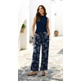 thumbnail image 4 of WIHOLL Two Piece Sets For Women Vacation Spring Summer Outfits Sleeveless Mock Neck Fashion Clothing Wide Leg Pants, 4 of 11