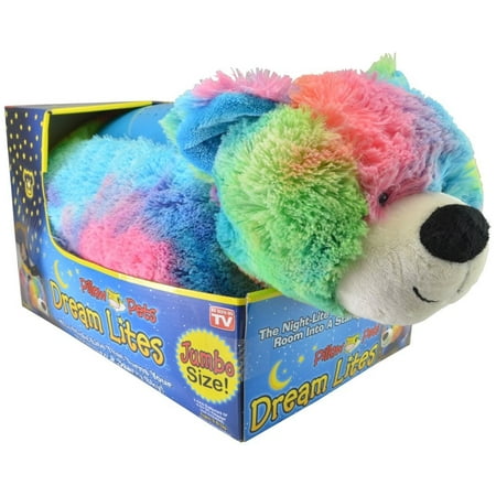 Pillow Pets Dream Lites Jumbo Rainbow Peaceful Bear