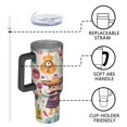 thumbnail image 4 of Colorful Mexican Elements Tumbler with Handle and Lid,40oz Double Wall Vacuum Insulated Tumbler,Cups Gift for Women and Men, 4 of 7