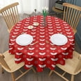 thumbnail image 3 of Christmas Round Tablecloth 70x70in(178x178cm) – Waterproof Polyester Table Cover with Full Print Design, Wrinkle Resistant & Washable for Kitchen Dining Party Decor, 3 of 6
