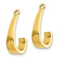 thumbnail image 2 of 14K Yellow Gold Earring J-Hoop Women'S 11 mm 4 Polished Jackets, 2 of 3