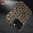 thumbnail image 5 of Dteck Magnetic for iPhone 16 Case, Compatible with MagSafe, Military Grade Drop Protection Business Leather Classy Shockproof with Anti-Fingerprint Phone Case,Leopard Print, 5 of 5