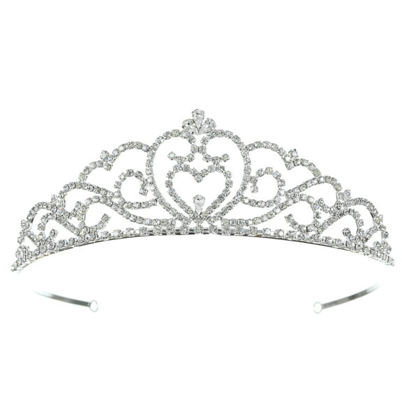 SAMKY Rhinestone and Crystal Tiara Copper Bridal Crown for a Stunning Wedding Look