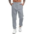 thumbnail image 5 of HOWPAY Baggy Sweatpants for Men Solid Color Straight Leg Casual Loose Fit Jogger Pants with Pockets and Drawstring Lightweight Sweat Pants Grey XXL, 5 of 9