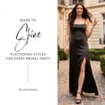 thumbnail image 2 of David’s Bridal, The Edit by DB Studio Women's Formal Basque Waist Sheath Dress, Full Length, Stretch Satin, 2 of 5
