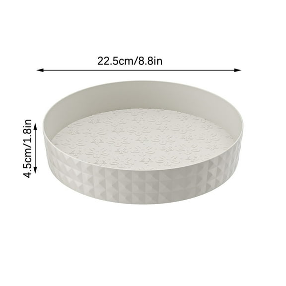 WITYUKE 360 Degree Rotating Spice Rack, Kitchen Countertop Organizer Lazy Susan, Multifunctional Soy Bottle Holder, 9.2 Inch Diameter Plastic Turntable for Seasoning and Cosmetics