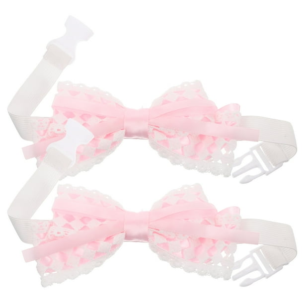 2 elegantes lazos de mariposa para cortina, estilo lazo, decorativos, para dormitorio, sala de estar o guardería, accesorio de decoración para el hogar, color rosa