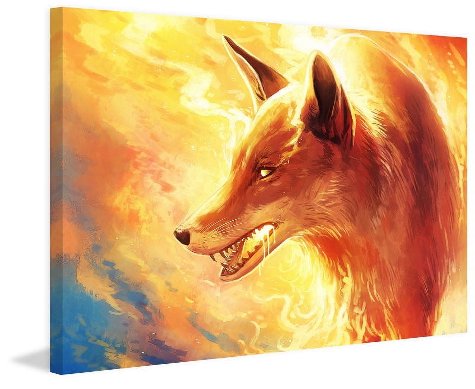 Marmont Hill "Fire Fox" Painting Print on Canvas