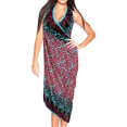 thumbnail image 1 of HAPPY BAY Women's Swimsuit Cover up Tie Wrap Beach Sarong One Size Red-F604, 1 of 2