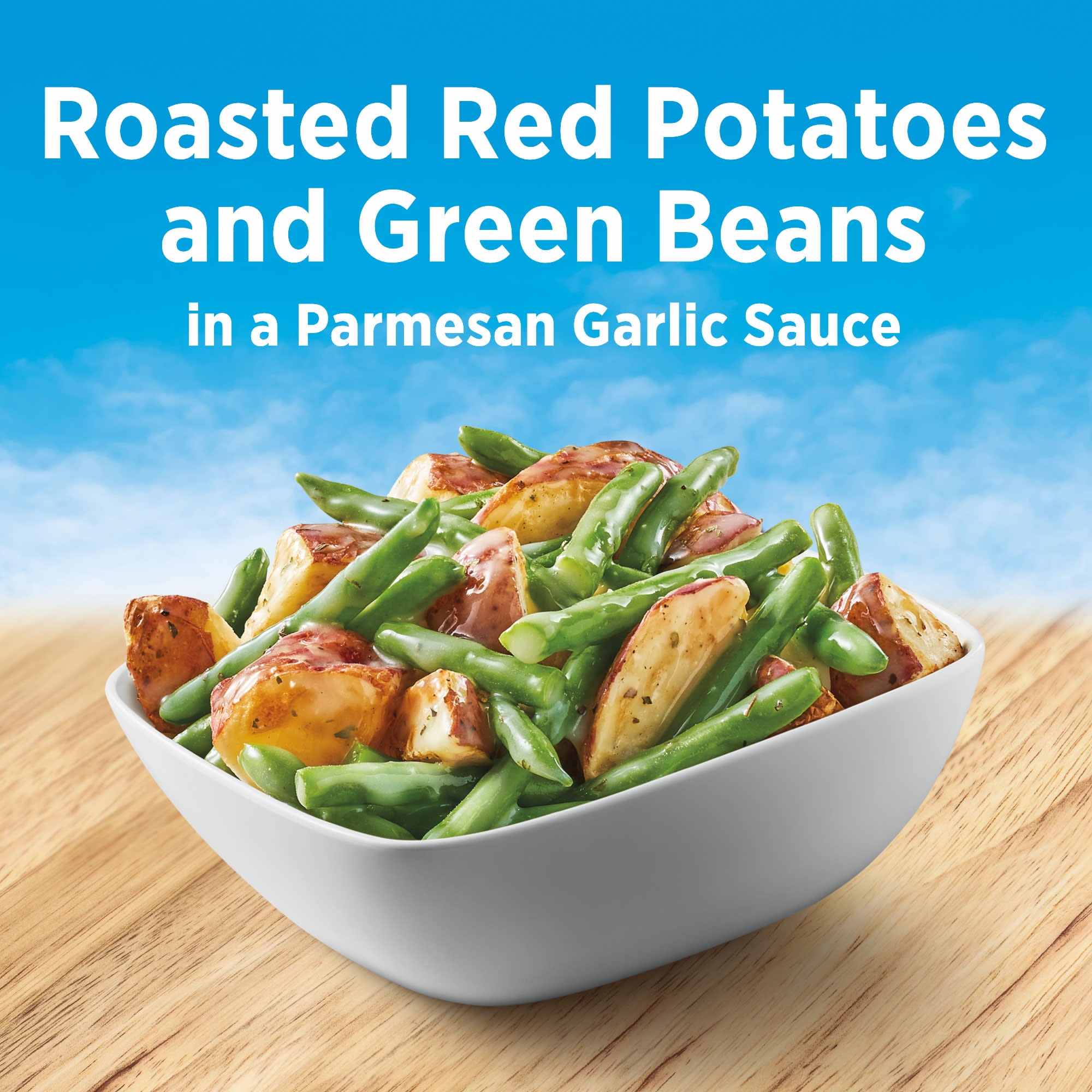 Birds Eye Steamfresh Parmesan Garlic Roasted Red Potatoes & Green Beans, Frozen Side, 10.8 oz. Bag