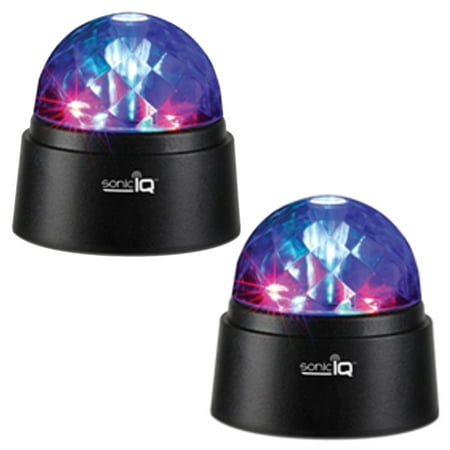 2 Portable Disco Lights LED Battery Stage Crystal Ball Strobe Disco DJ Party (Best Led Stage Lights)