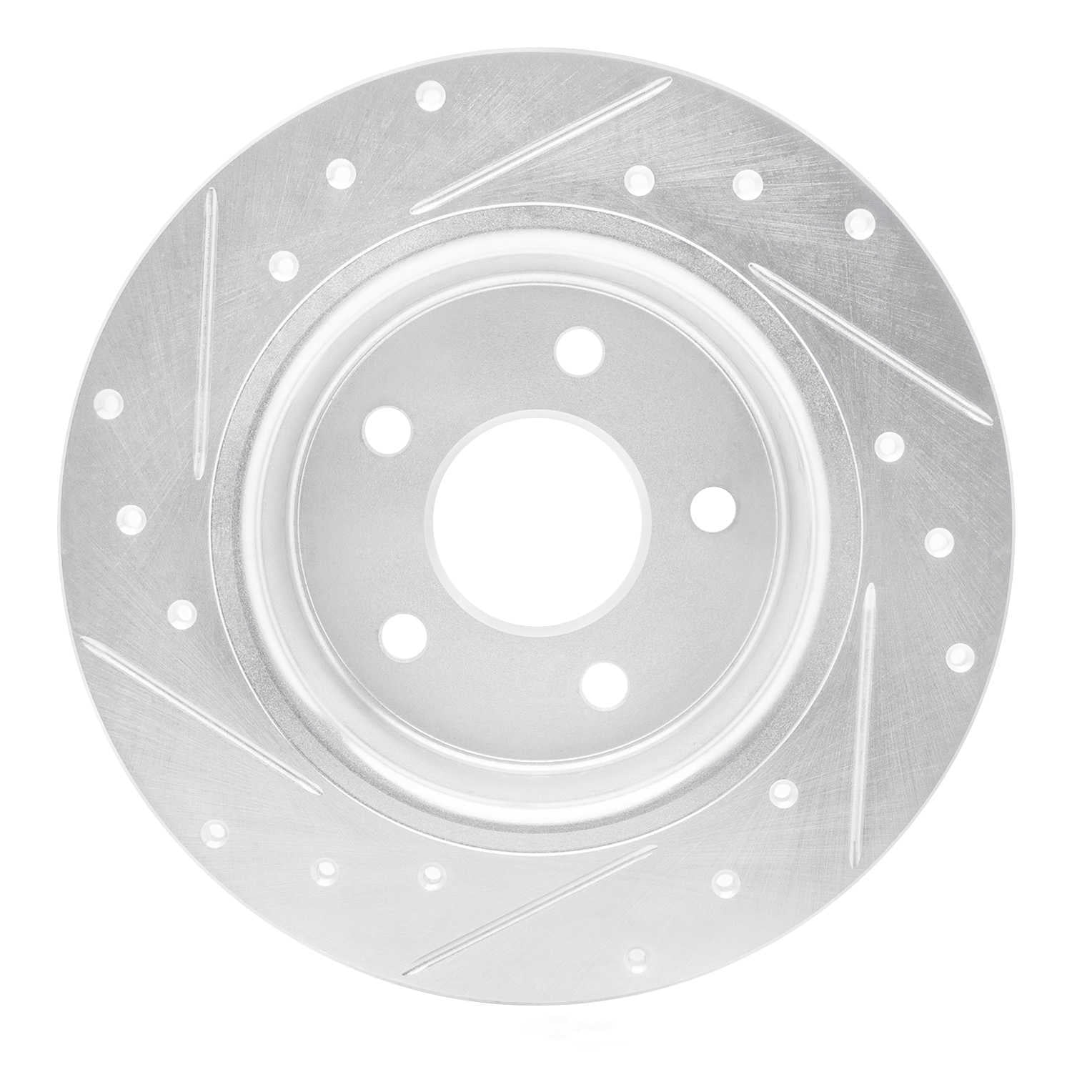 Dynamic Friction Company 631-39033R DFC Brake Rotor - Drilled And Slotted - Silver