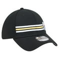thumbnail image 3 of Men's New Era Black Pittsburgh Steelers Stripes 39THIRTY Flex Hat, 3 of 5