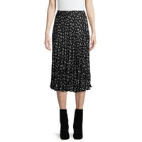 Time and Tru Women's Midi Crinkle Skirt