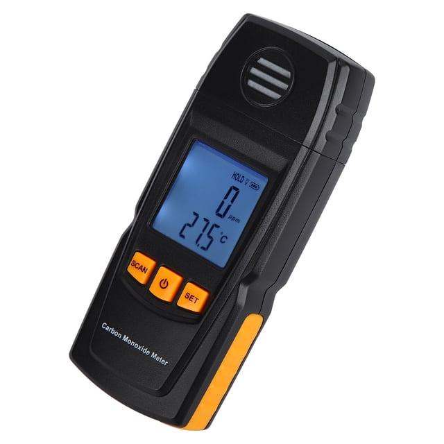 Detector de monóxido de carbono digital LCD GM8805 con alarma y alta precisión para pruebas de gas