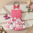 thumbnail image 6 of MEZZALL Girls Sleeveless Floral Romper Bodysuits Dress Sundress Headbands Set, Pink, 3-6 Months, 6 of 6