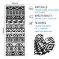 thumbnail image 2 of Black Geometric Diamond Wave Pattern Hot Yoga Mat Towel Non Slip for Hot Yoga - Quick-Drying Yoga Mat Cover with 4 Corner Pockets with Travel Bag - Hot Yoga Towel Non Slip 74"x26", 2 of 6