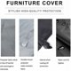 thumbnail image 3 of Funda para muebles de jardín Funda para tumbona de jardín en Oxford 210d Lona impermeable para exteriores Funda protectora para tumbona Funda anti-UV/viento/polvo Negro (210 * 75 * 80-40 cm) (2 pieza, 3 of 4