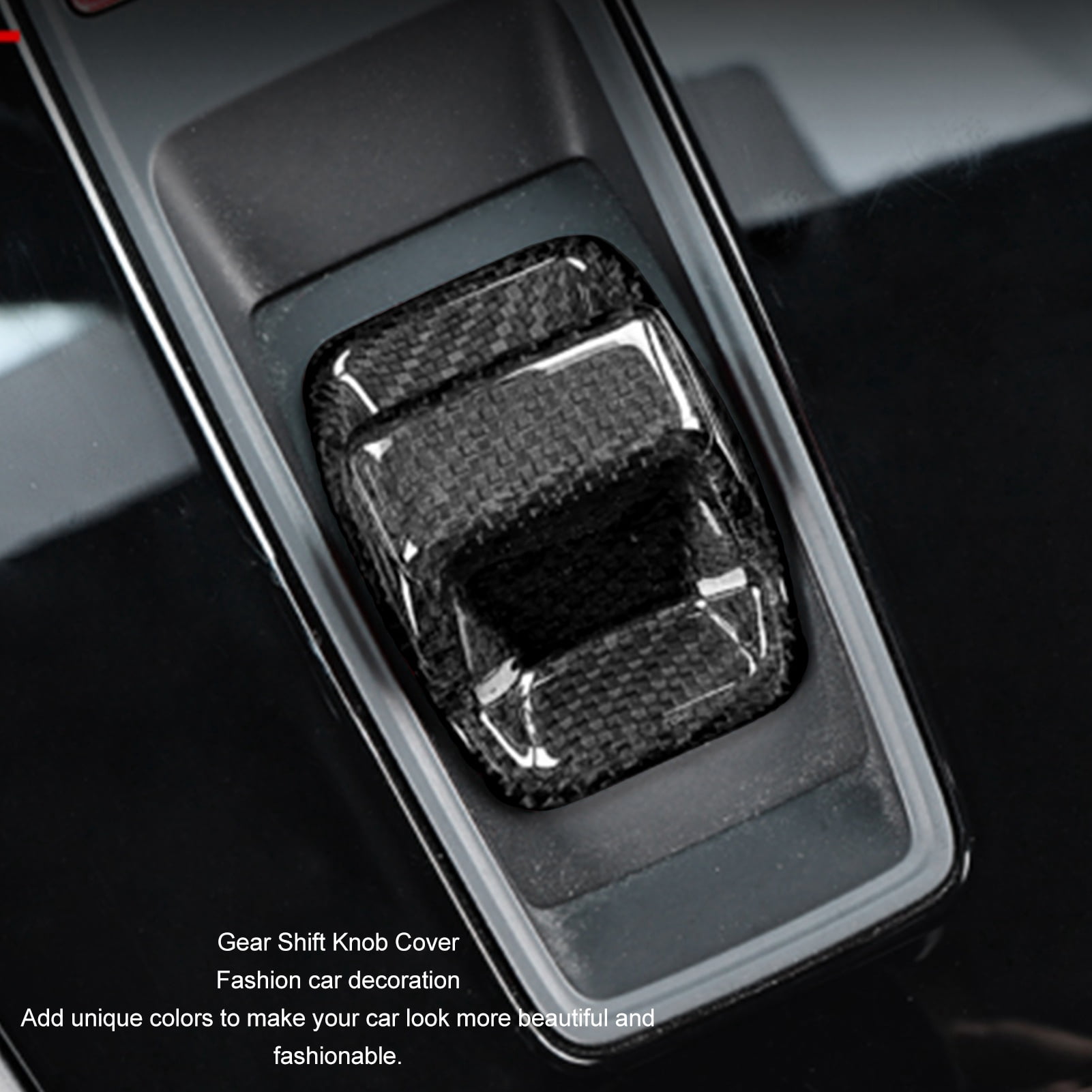 Gear Shift Knob Cover Carbon Fiber Gear Shifter Head Decoration Cover for A3 S3 RS3 8Y 2021+