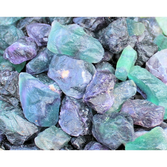 Raw Fluorite Natural Crystals: Choose How Many Pieces (Rough Rainbow Fluorite)