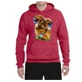 thumbnail image 2 of Wild Bobby, Golden Retriever Dog Portrait, Dog Lover, Unisex Graphic Hoodie Sweatshirt, Vintage Heather Red, Medium, 2 of 3