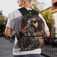 thumbnail image 6 of Fuzoiu Bald Eagle Soldier Print School Backpack for Teens,Large Bookbag,Lightweight Laptop Bag for Travel, Work, School & Outdoor Adventures, 6 of 6