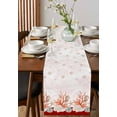 thumbnail image 2 of Table Runner Dresser Scarf 13 x 90 Inch Seahorse Coral Shell Starfish Ocean Wave Red Table Runners Non-Slip Heat Kitchen Dining Table Decor for Indoor Outdoor Home Party Decoration, 2 of 7