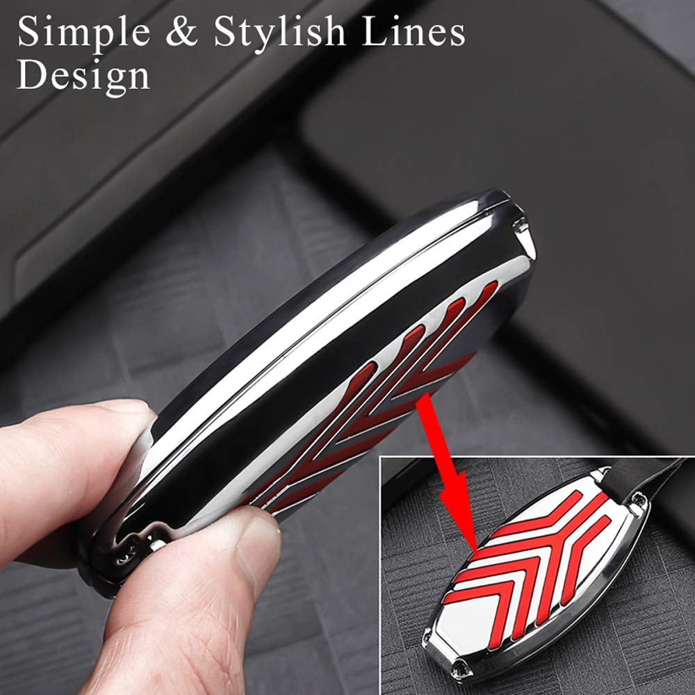 1Pcs 2/3/4/5 Buttons Metal Key Fob Cover Case for Nissan Altima Murano Rogue Keyless Remote Keychain Holder Key Protector for Infiniti QX60 Q60 QX80 Q50