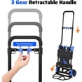 thumbnail image 5 of 2-in-1 Folding Hand Truck Dolly with Basket, Heavy Duty Dolly Cart with Wheels, 330 LBS Capacity Convertible Handcart with Retractable Handle and 4 Wheels for Home Warehouse Office Moving, 5 of 6