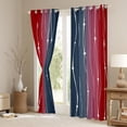 thumbnail image 2 of Erosebridal Navy Blue and Red Gradient Blackout Curtains Aesthetic Ombre Curtains & Drapes, Rainbow Watercolor Curtains Geometric Wave Black Out Curtains, Abstract Lines Window Drapes, 2 of 5