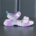 thumbnail image 7 of WOYY Little Girls Sandals Letter Print Sport Beach Shoes with Hook and Loop, 7 of 7