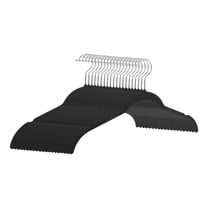 Unique Bargains Velvet Non-Slip Durable Space Saving Clothes Hangers 20 Packs Black