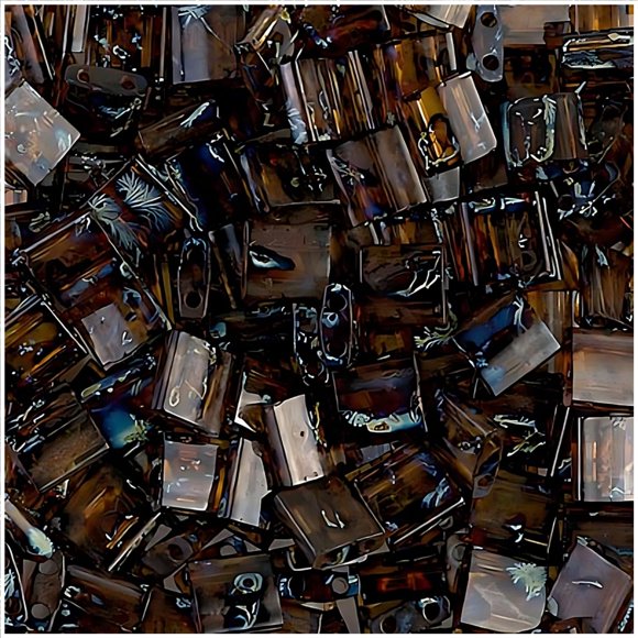 Picasso Perles Tila Transparentes Ambre Foncé 7.2 Grammes Miuki Carrées 5mm 2 Trous