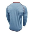 thumbnail image 7 of WTOBBY Men's Long-Sleeve Round Neck T-Shirt, Base Layer Top for Comfortable Fit, Ideal as Underwear or Standalone Wear, Soft Everyday Fabric,Light Blue XL, 7 of 7