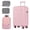 Pink, variant on Suitcase Set 4 Piece Luggage Set Carry On Travel Luggage TSA Lock Spinner Wheels Hardshell Lightweight Luggage Set