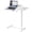 White, variant on EDX Overbed Bedside Desk, Rolling Laptop Stand Tray Overbed Table with Wheels and Height Adjustable for Laptop Bed Sofa,Brown