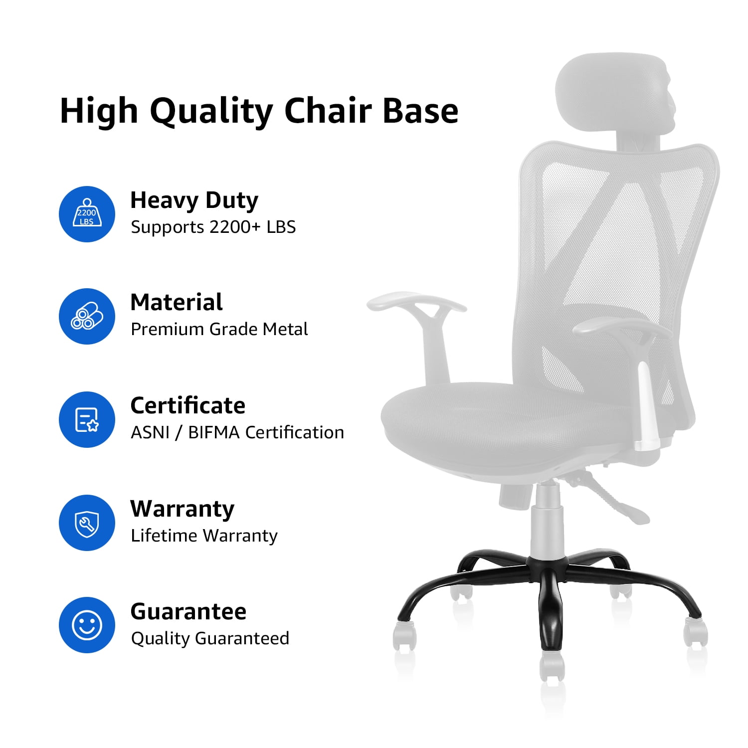 STOBAZA Chair Air Rod Heavy Duty Office Chair Swivel Chair Base