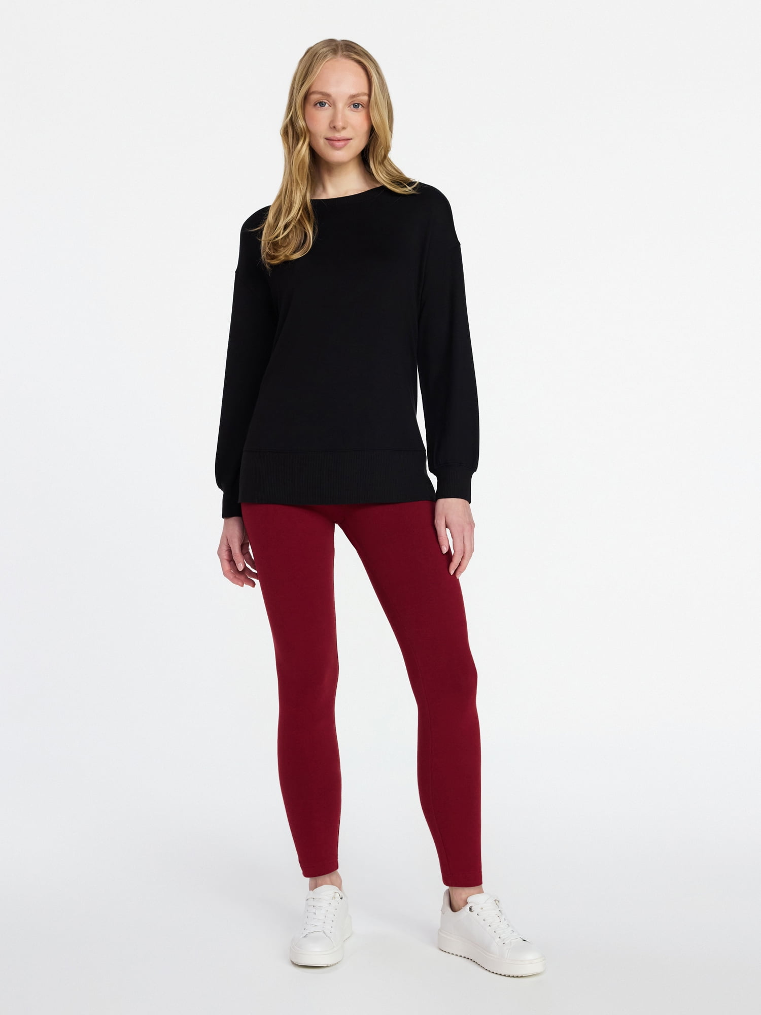 Time and Tru Women's Ankle Length Knit Leggings, 27" Inseam, XS-XXXL