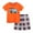 Orange, variant on THDHVS Toddler Summer Outfits,Summer Casual Sets for Kids,Toddler Boys Cotton Clothing Sets Short Sleeve Tee and Shorts Orange 4-5 Years