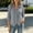 Gray-07, variant on Womens Lapel Classic Button Down Shirts 3/4 Sleeve Collared Blouses Fashion Casual Blouse