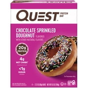 Quest Nutrition Protein Bars, High Protein, Low Carb, Chocolate Sprinkled Doughnut, 4 Count