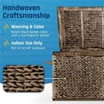 thumbnail image 4 of Click365 Storage Trunk Farmhouse Style Large Deep Woven Black Washed Wicker, 4 of 10