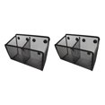 thumbnail image 3 of relayinert Magnetic Pencil Holder Black Mesh Basket Table Locker for Refrigerator 2 grid Small 2Set, 3 of 6