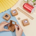 thumbnail image 3 of 60Pcs Square Foldable Creative Kraft Paper Box Gift Box with Visible PVC Window Tan 5.5x5.5x2.5cm, 3 of 5